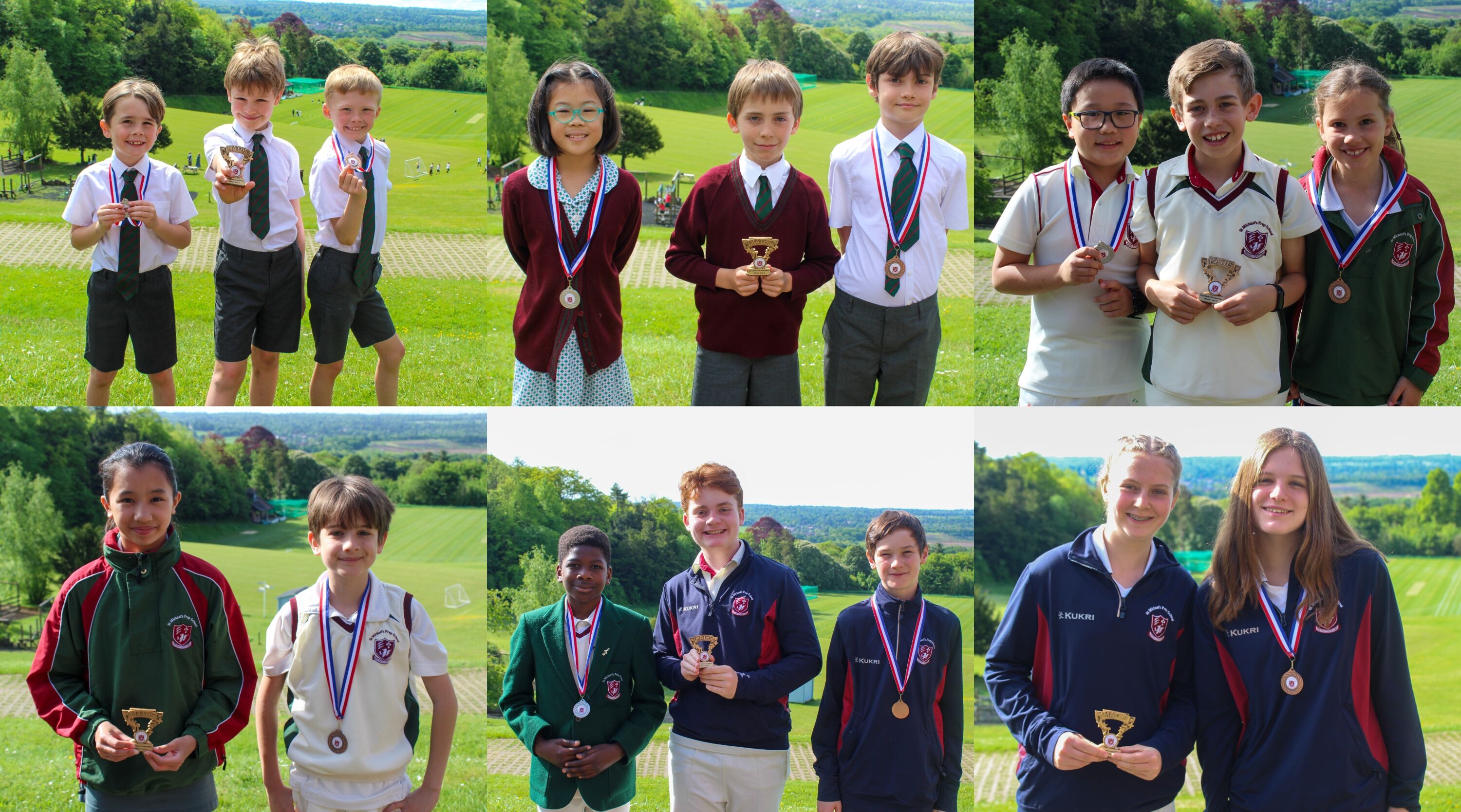 Maths competition winners collage