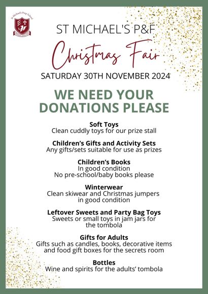 Christmas Fair Call for donations