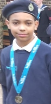 Luke at piping competition