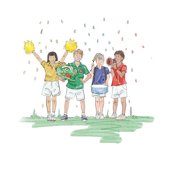 Sports Day with confettii