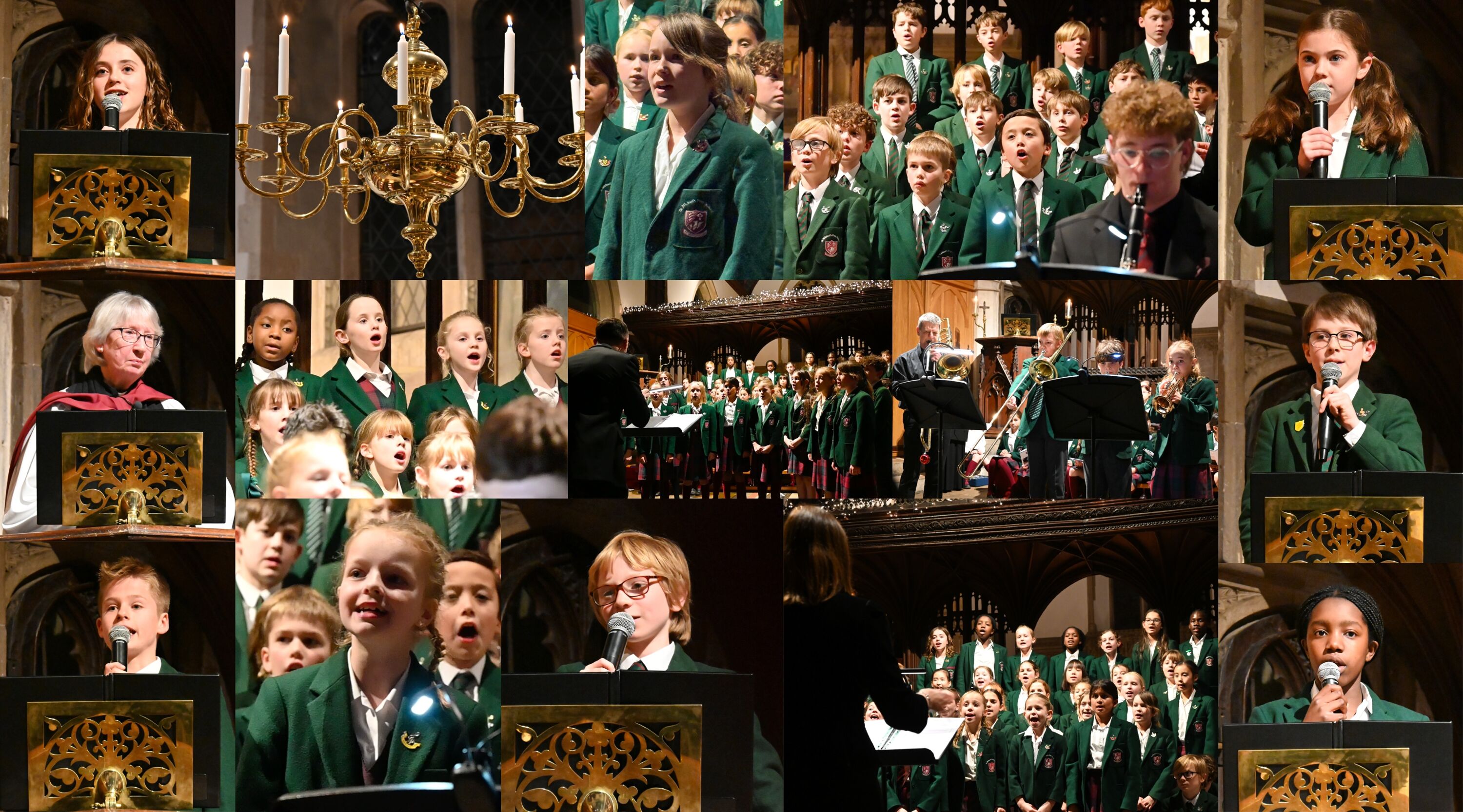Carol Service collage