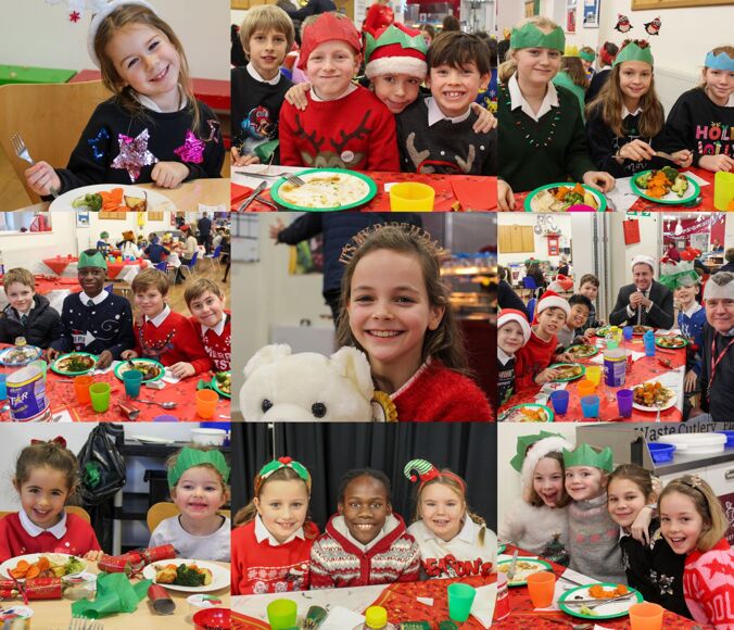 Christmas lunch collage